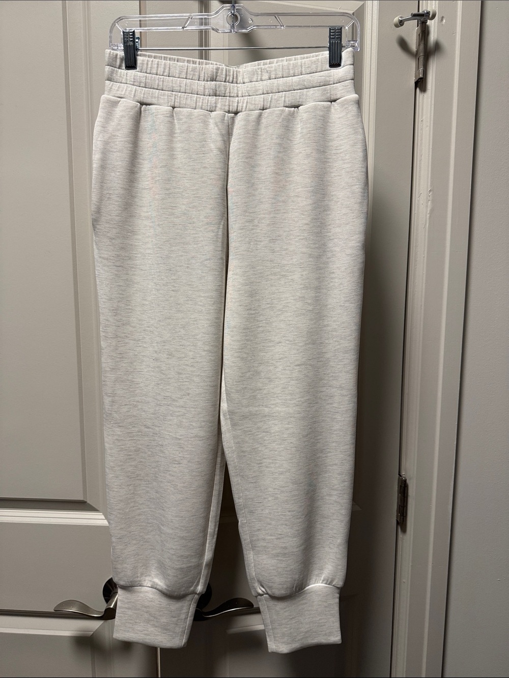 Varley Double Soft heathered Cream Jogger Sweatpants Size Small